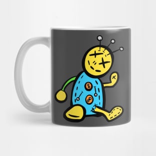 Voodoo Cartoon Doll Freaky Pin Joe Mug